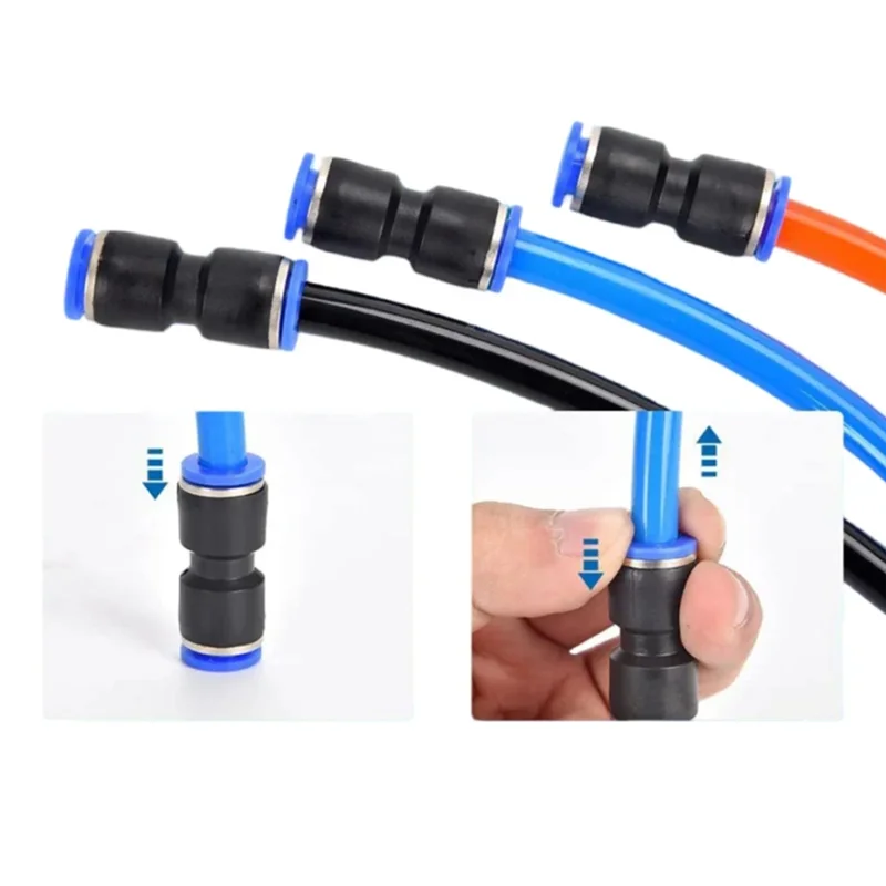 ABGE-PU/PA/PE/PVC Per tubi in polietilene Connettori a innesto rapido - 80 pezzi disponibili, adatto per tubi da 1/2 3/8 5/16 1/4 5/32 pollici