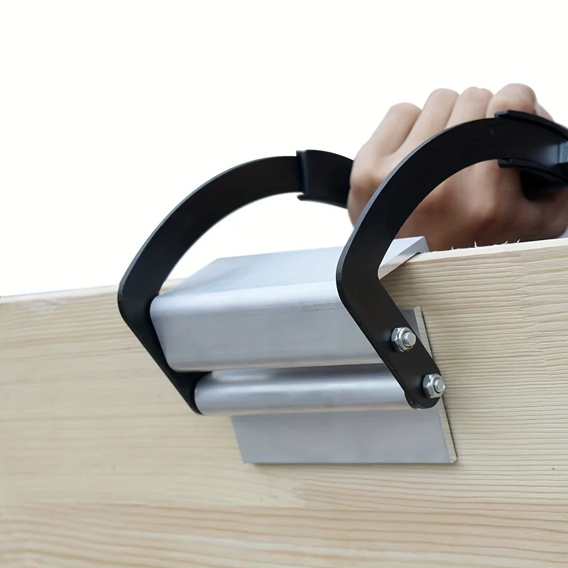 Easy-Grip Plywood & Drywall Panel Carrier - Durable Metal Handle for Wood and Plasterboard Handling, Non-Slip Grip, Black