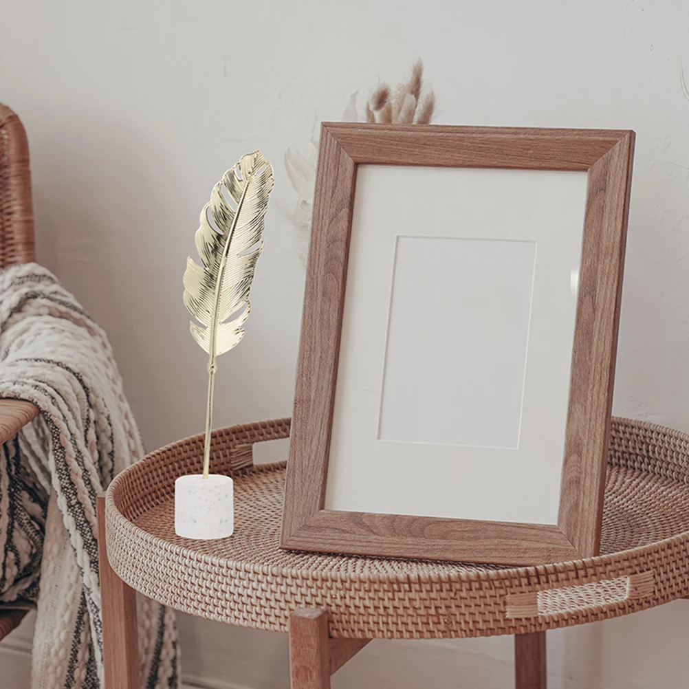 

Tabletop Decor Iron Art Wood Base Home Bedroom Office Decoration Exquisite Non Fade Comfortable Touch Fine Workmanship