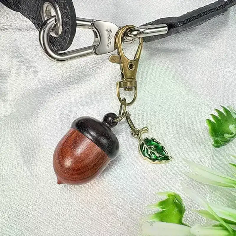 Acorn Shape Medicine Pill Box Mini Portable Medicine Tablet Container Store Small Items Keychain Durable Granule Storage Box