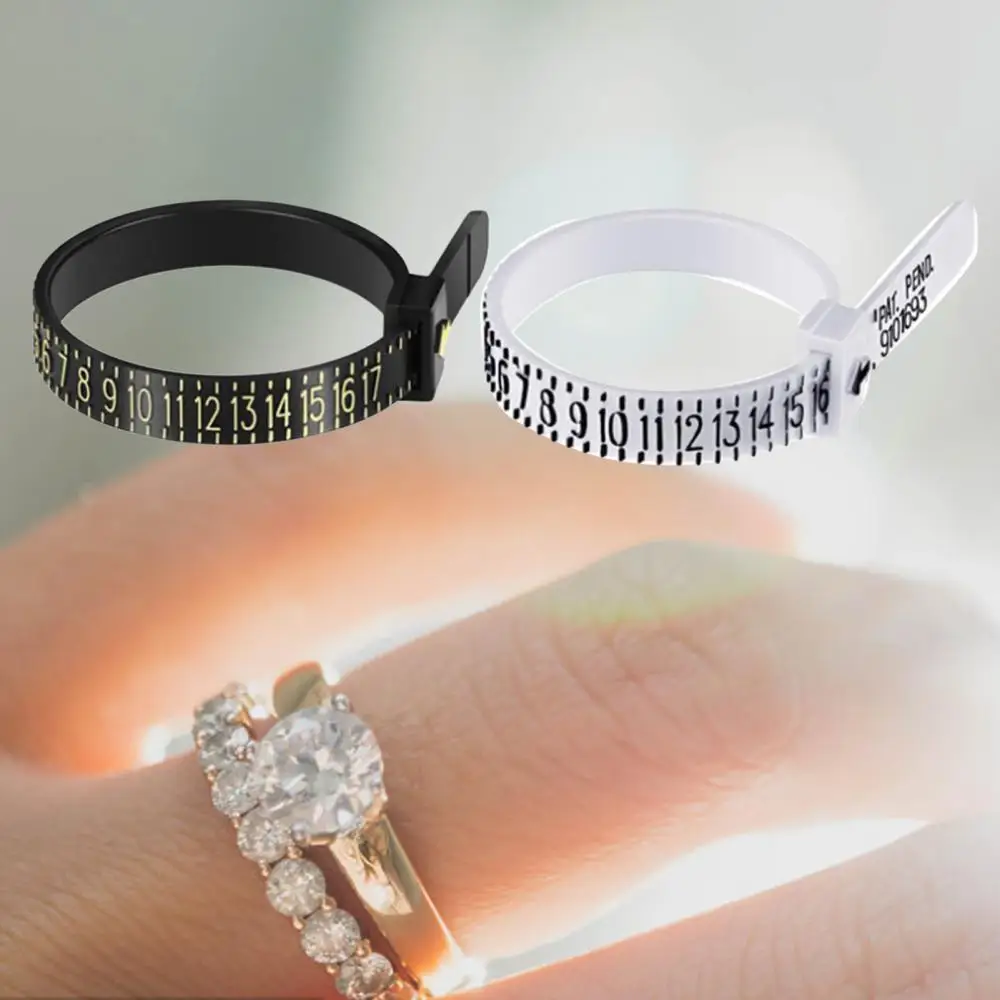 Universal Ring Size Ruler Reusable Accurate US Ring Sizer Gauge Measuring Tool Jewelry Accessories
