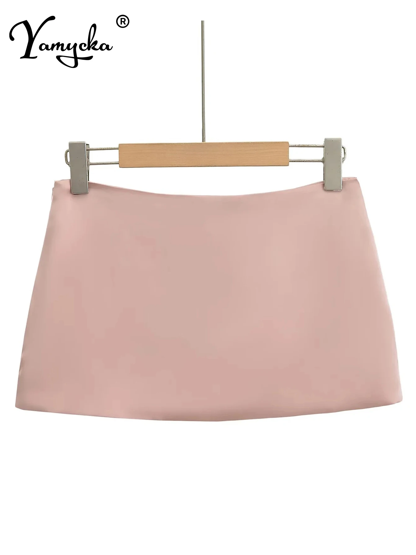 Sexy Vintage Satin Black White Mini Skirt Women Summer Clothes Pink Fashion Short Skirts Woman Clothing Cute Micro Pencil Skirt