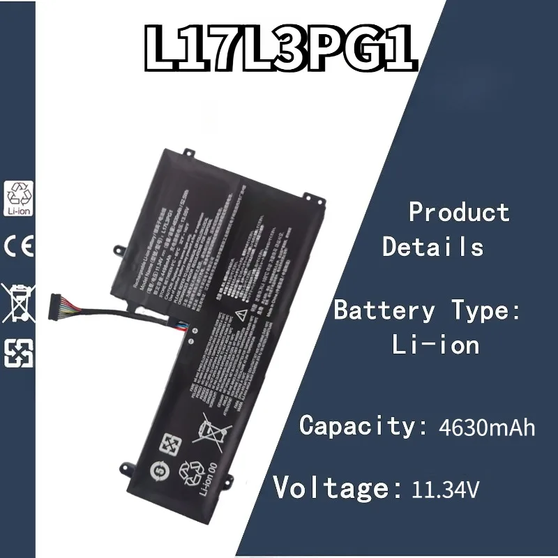 

Совершенно новая литиевая батарея L17L3PG1 11,34 В, 4630 мАч для ноутбуков Lenovo L17L3PG1 Legion Y530 — 15ICH и Lenovo Legion Y7000