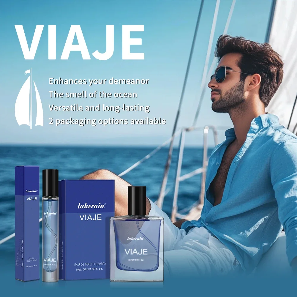 Voyage Cologne for Men Fresh Romantic Fruity Scent Woody Aquatic Notes of Apple Male Pheromone Perfume Attract Women