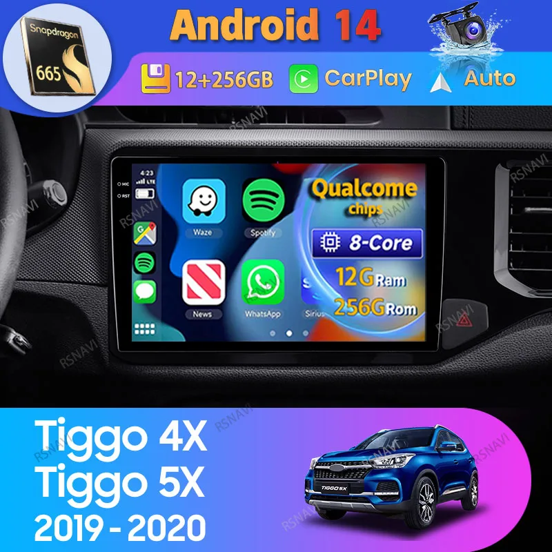 

Android 14 Car Radio For Chery Tiggo 4X 5X 2019 2020 Carplay Auto GPS Head Unit BT DVD Video 2 Din Multimedia Player Stereo DSP