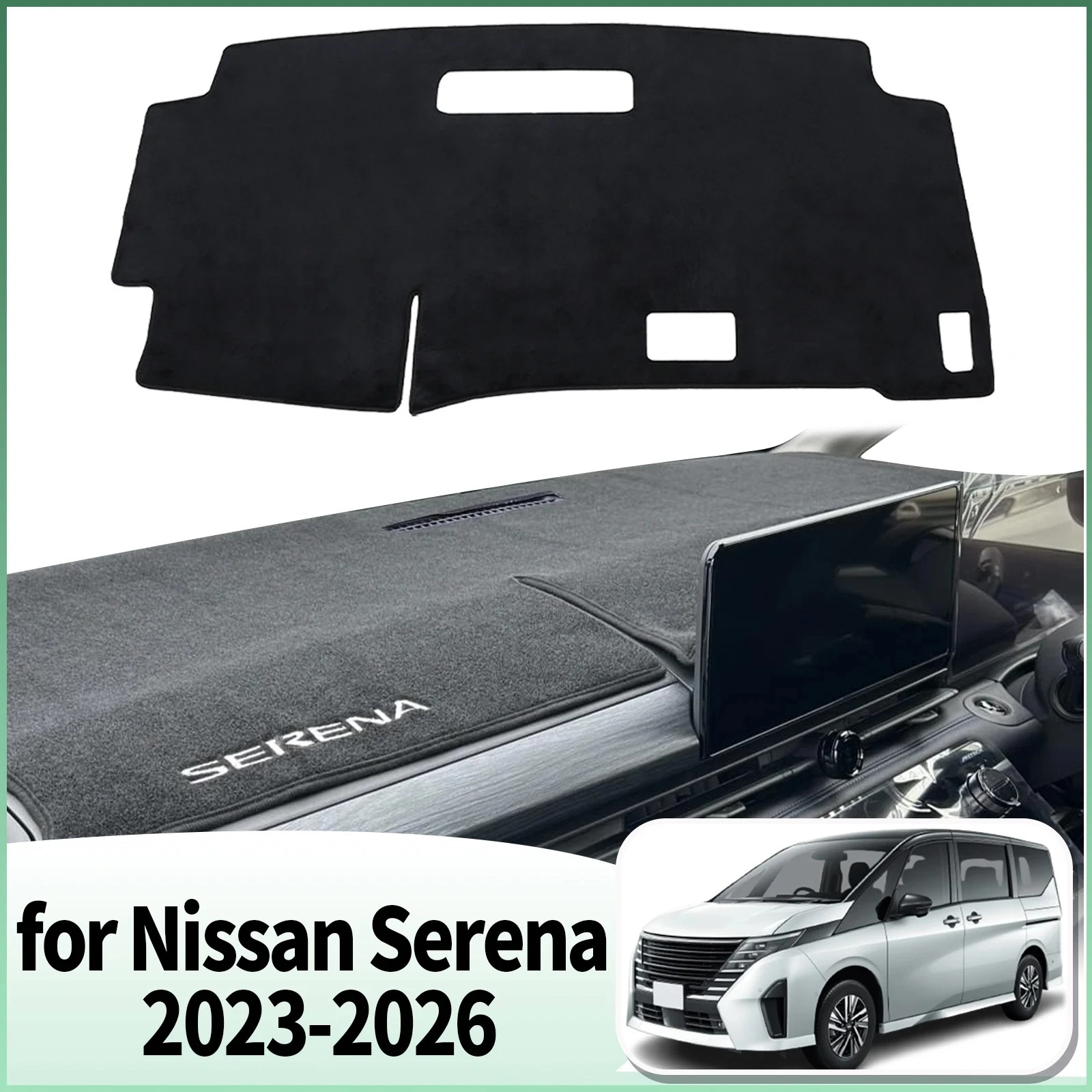 

fit for Nissan Serena C28 2023 2024 2025 2026 RHD Car Dashmat Accessories Dashboard Cover Pad DashMat Sunshade Protective Carpet