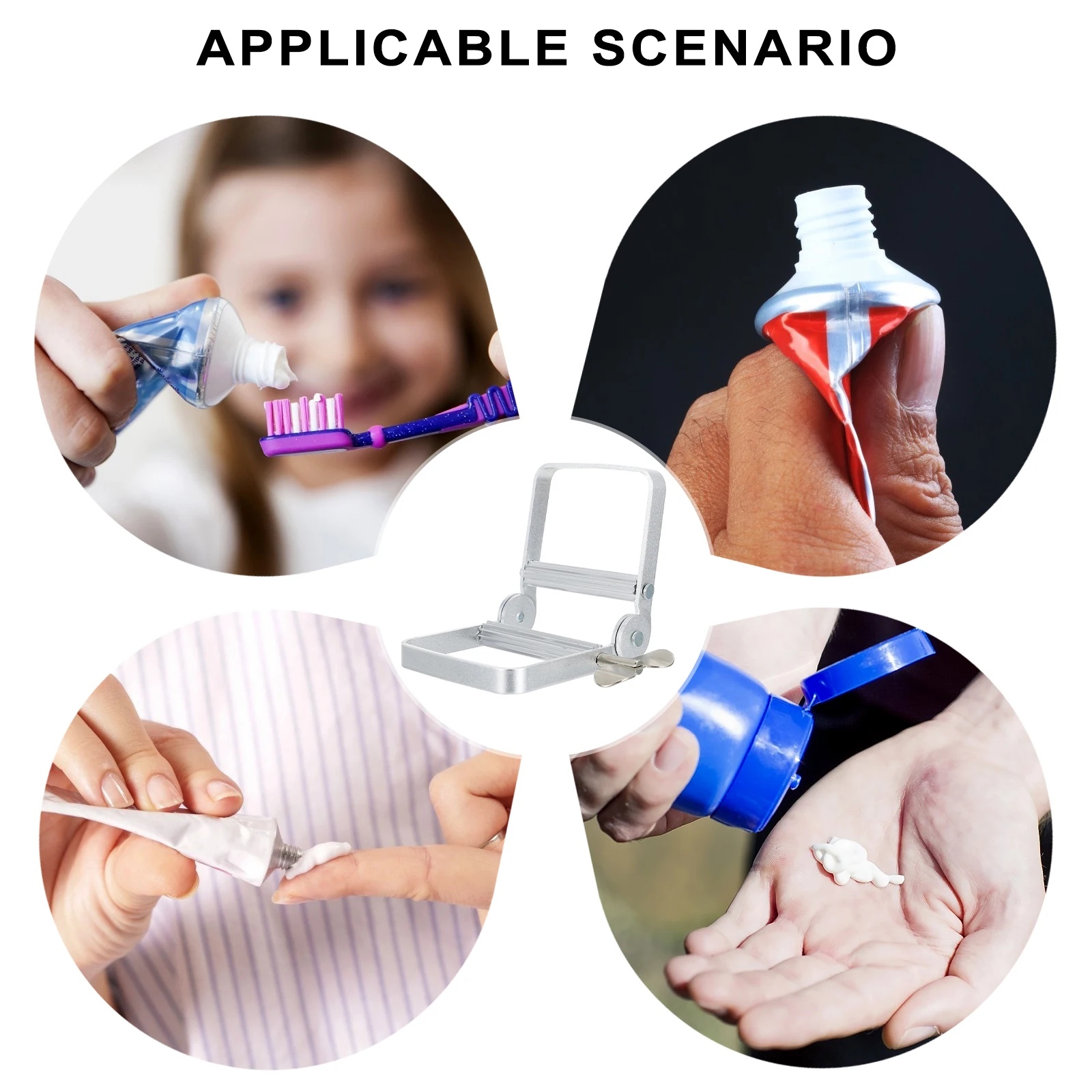 

Tube Squeezer Aluminum Alloy Manual Extruder For Toothpaste Hair Dye Cream Lotion Craft Glue Paste Home Salon Bathroom Organizer