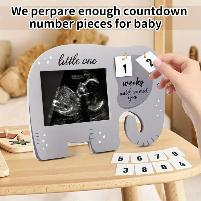 Baby Photo Frame Pregnancy Gifts for Mom Baby Sonogram Picture Frame with Countdown Weeks Shower Gift