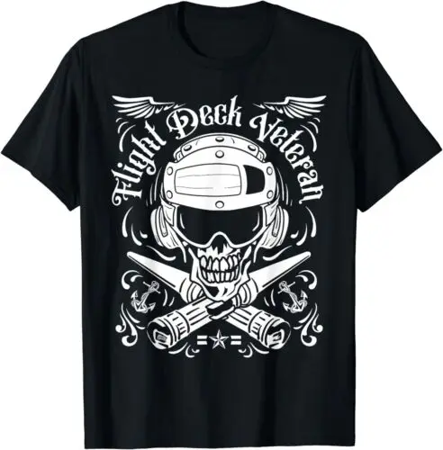 Naval Aviation Flight Veteran Skull Design Gift Idea T-Shirt S-3XL