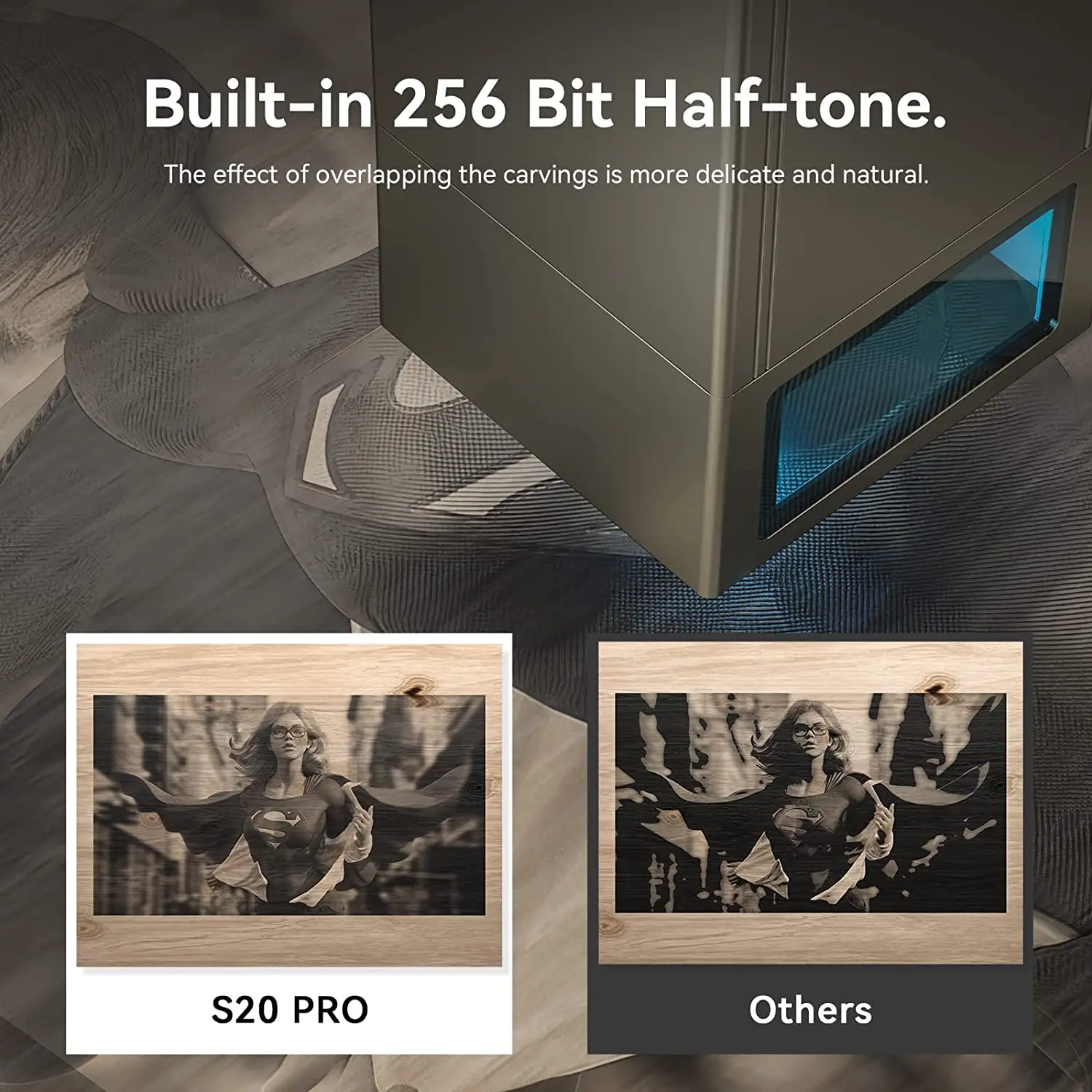 ATOMSTACK-X20 S20 A20 PRO 130W 레이저 조각기 (에어 어시스트 키트 포함), 850*400mm 우드 커터, 840*440mm 벌집 작업 테이블