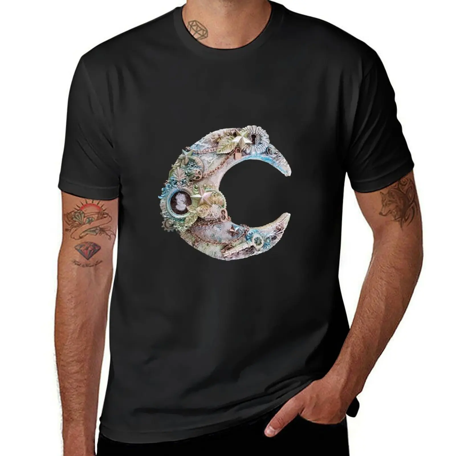 Crescent Moon in Chains T-Shirt new edition summer clothes Blouse t shirts men