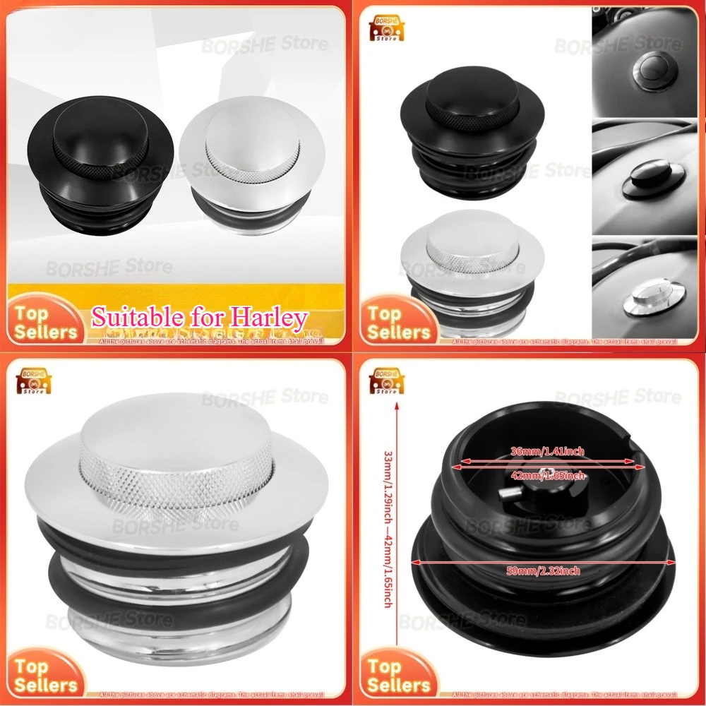 

2026 Suitable for Harley Softail clockwise press tank cap motorcycle modification accessory hidden fuel tank pop up gas strut