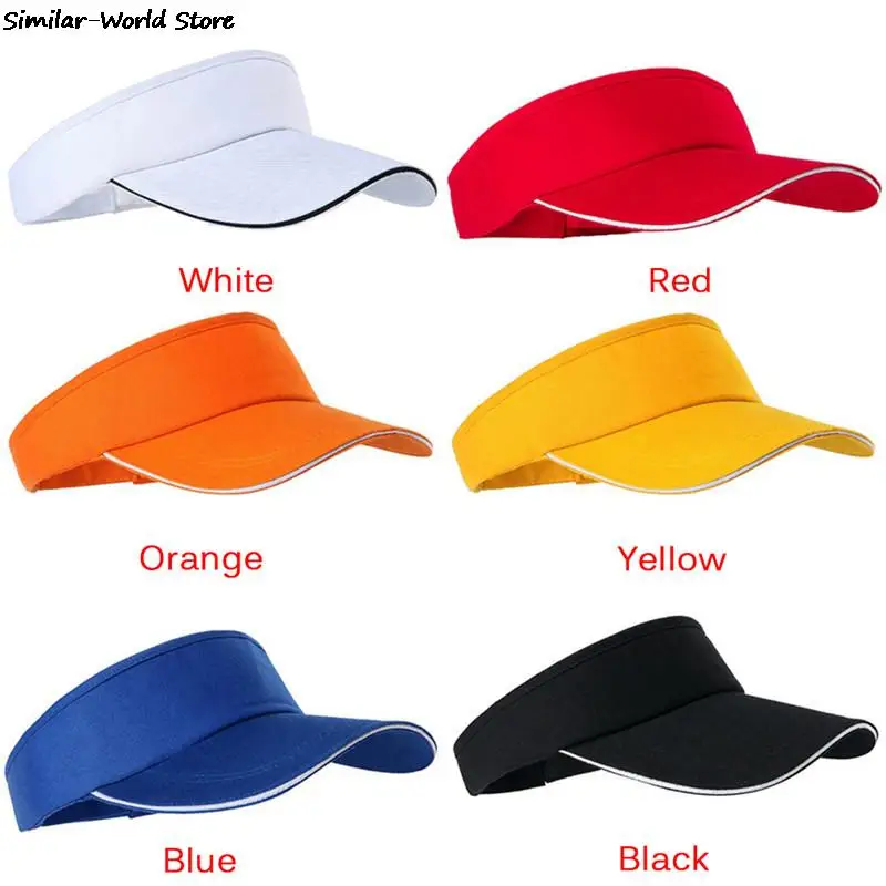 Adjustable Unisex Men Women Plain Sun Visor Sport Golf Tennis Breathable Cap Hat