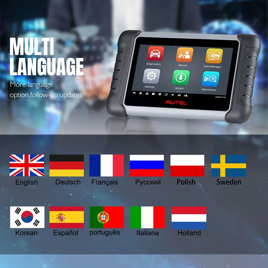 Autel MaxiCOM MK808Z – tablette de Diagnostic bidirectionnelle, système complet, système d'exploitation Android 11, Version améliorée du MK808/MX808