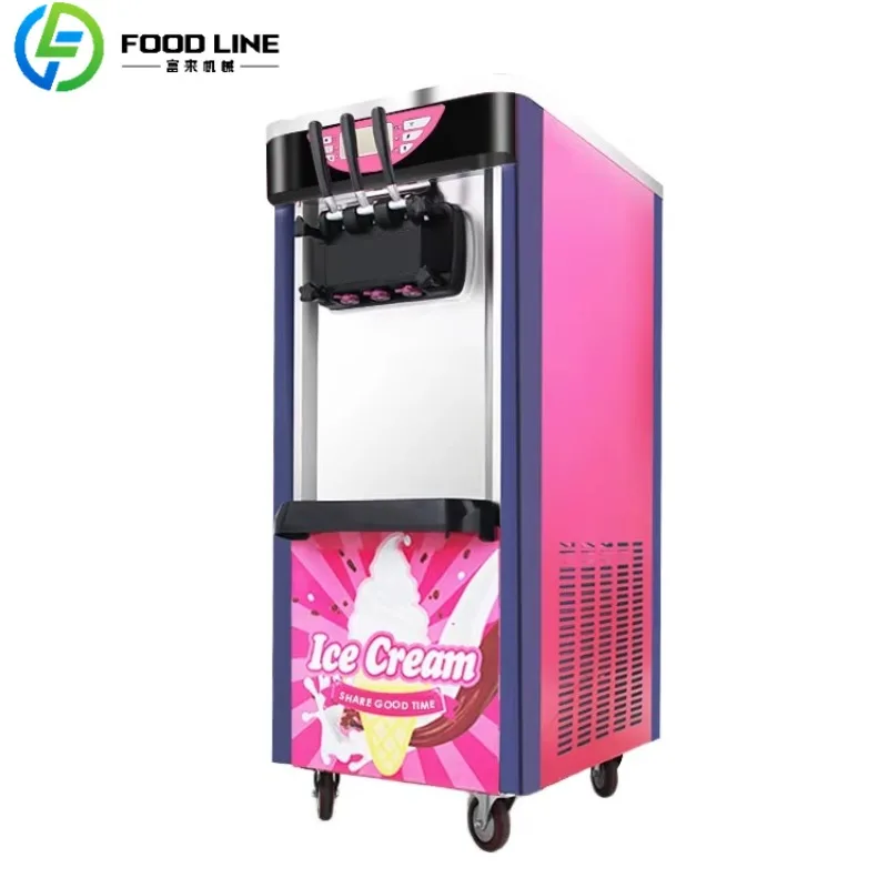 

Вертикальный тип Коммерческий кейтеринг Машина для мягкого мороженого 2 + 1 Смешанная/Мороженица Пищевой класс