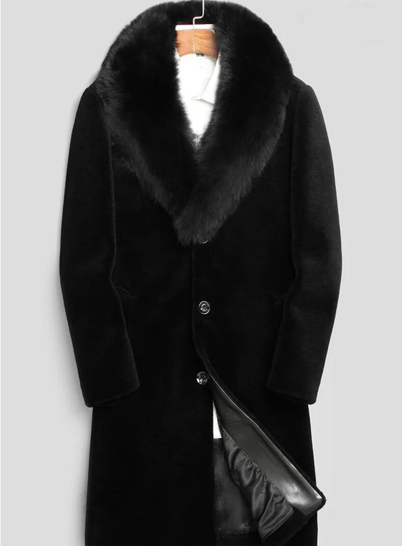

New Winter Mens Designer Jackets Hombres Warm Windbreaker Long Wool Blends Outerwears Coats Black Thicken Coat M-6XL
