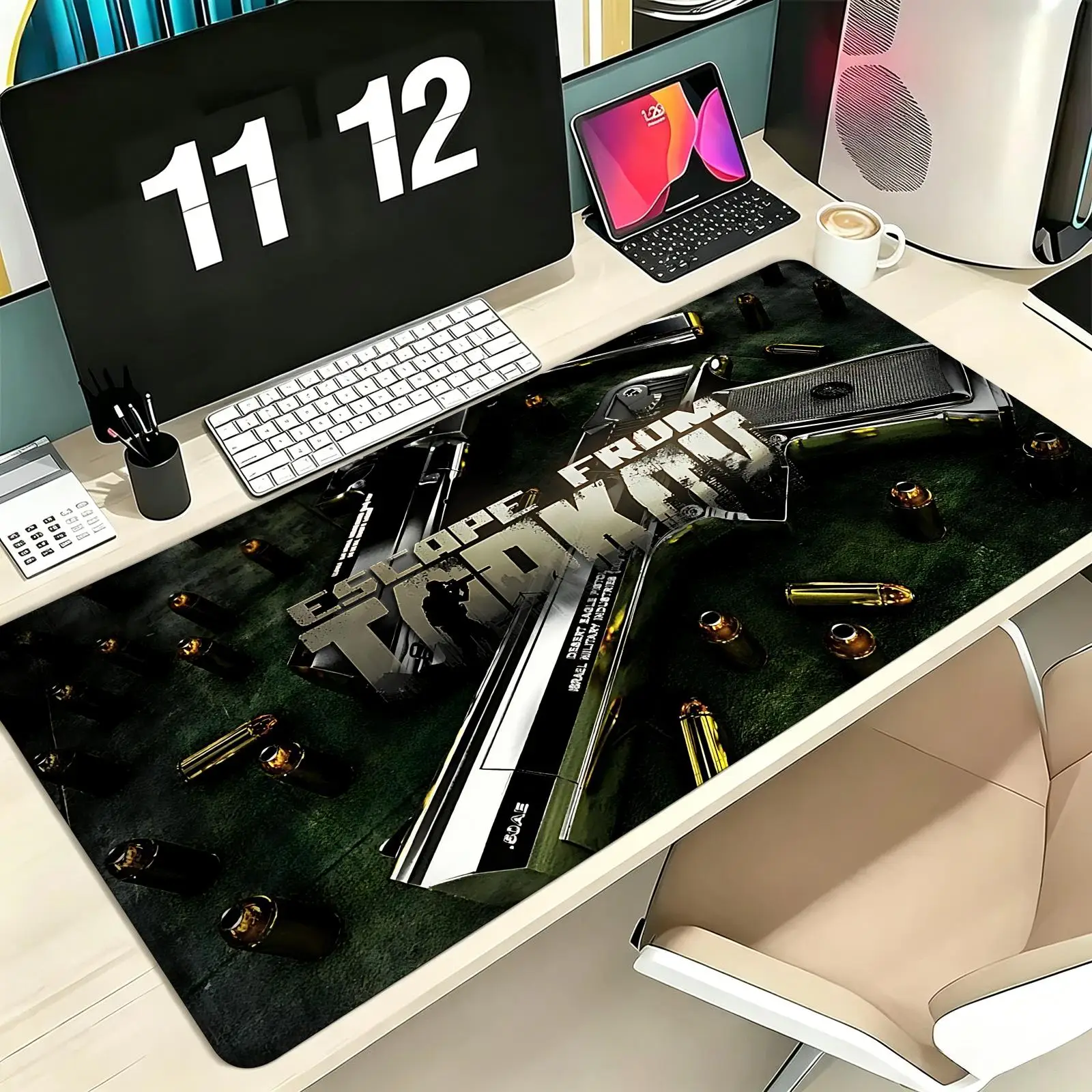Pro E-Sports XXL Gaming Mousepad Extra Large Non-Slip Stitched Edge Keyboard Laptop Desk Mat For PC Gamer Game Leave Tarkovs