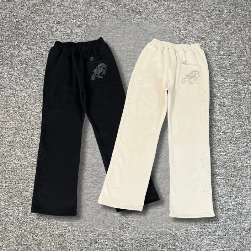 

American Derschutze Jogger, высококачественные мужские и женские флисовые прямые спортивные штаны с вышивкой, уличная одежда