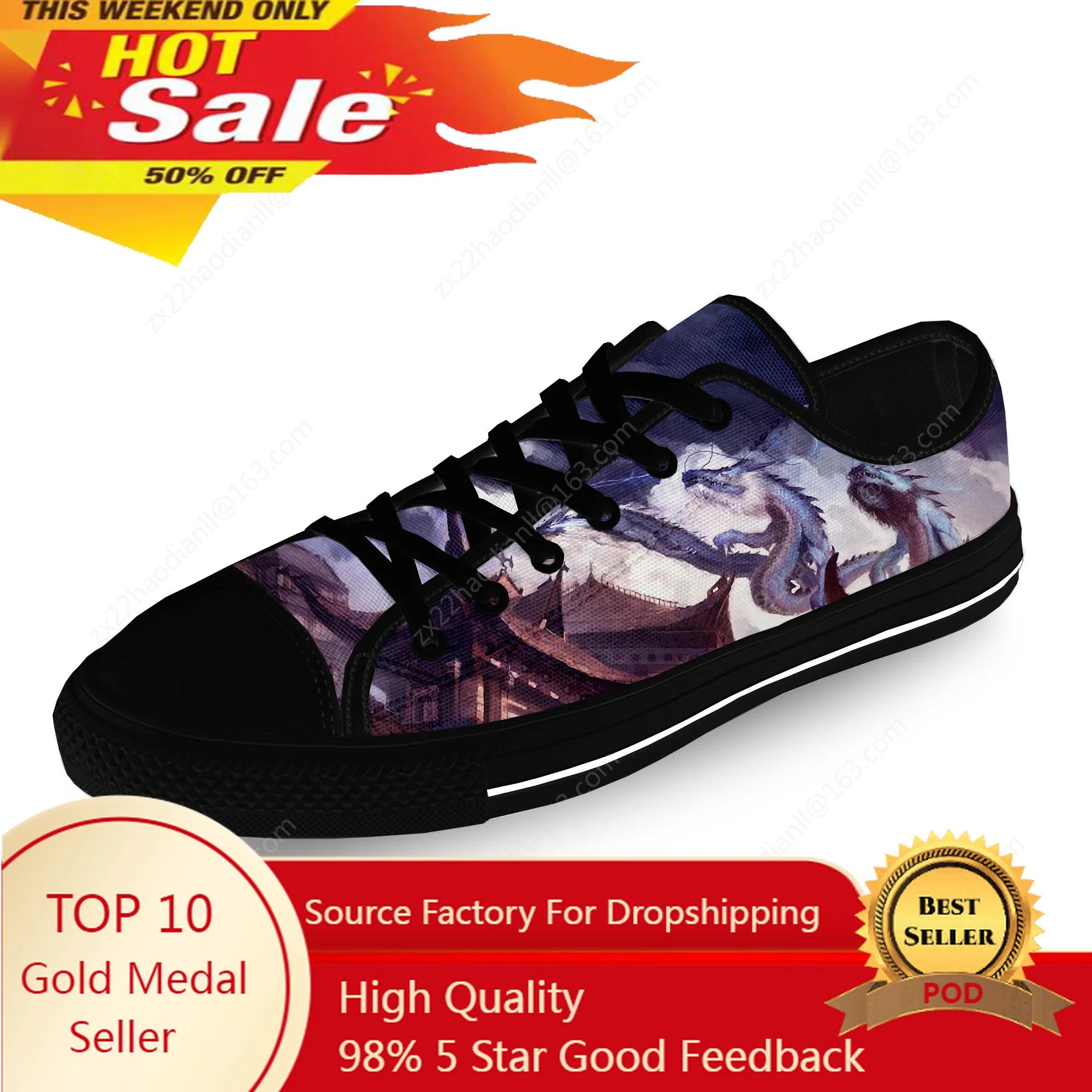 

Japanese Tattoo dragon Art Anime Casual Cloth Fashion 3D Print Low Top Canvas Shoes Men Women Lightweight Breathable Sneakers