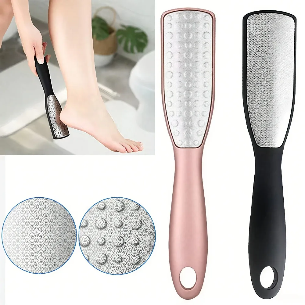 ​Stainless Steel Dual Sided Foot File Dead Skin Callus Remover Pedicure Scrubber Tool Wet Dry Use Professional Pedicure Tool​ view 2