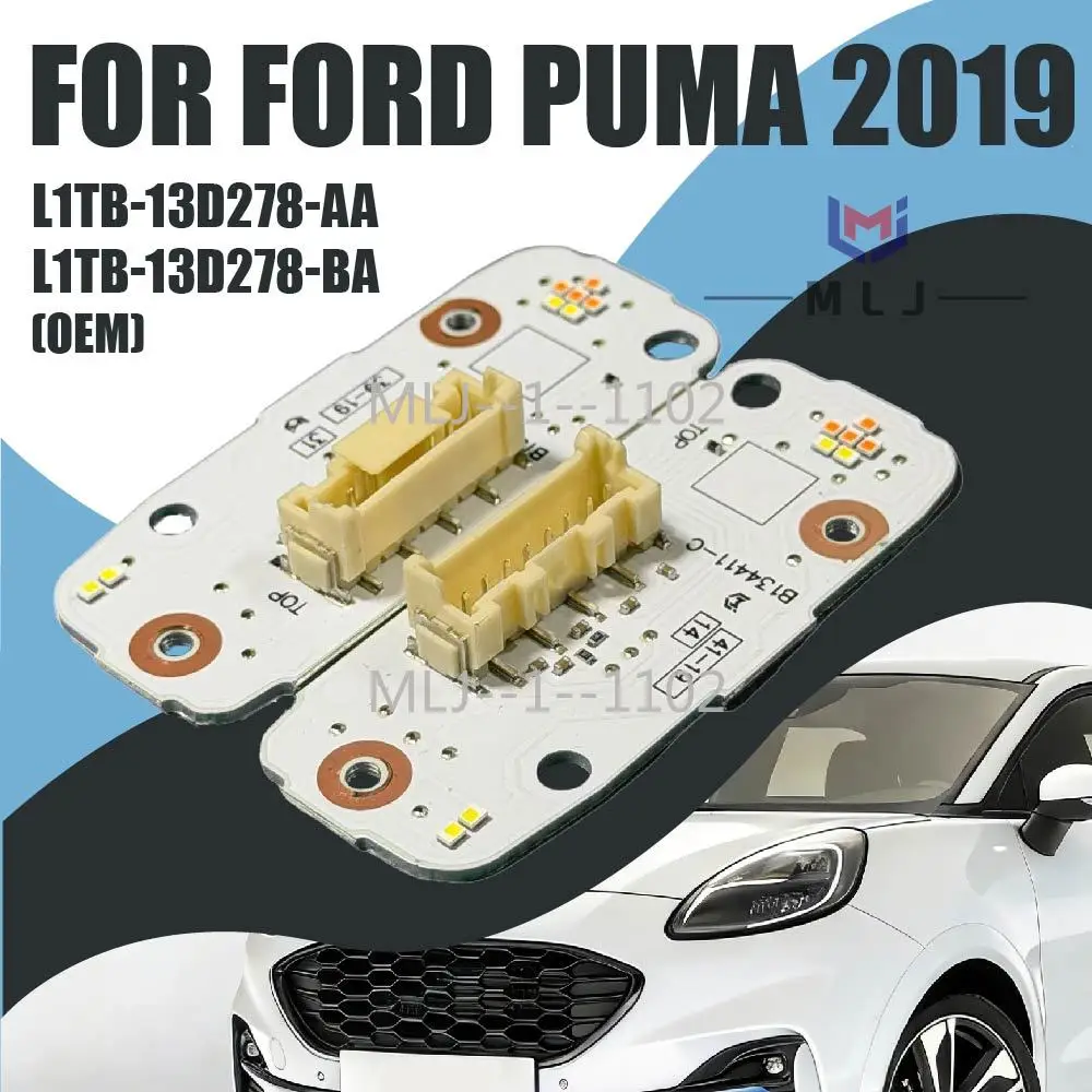 For Ford Puma 2019-2021 LED Headlight DRL Chip Daytime Running Light Board White Angel Eyes Module L1TB-13D278-AA L1TB-13D278-BA