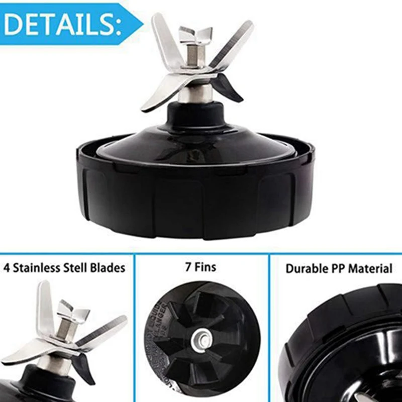 Pieza de repuesto de cuchillas extractoras de 7 aletas para licuadora Nutri Ninja, cuchilla extractora para Auto IQ BL682 BL480 BL640 NN102,Etc.