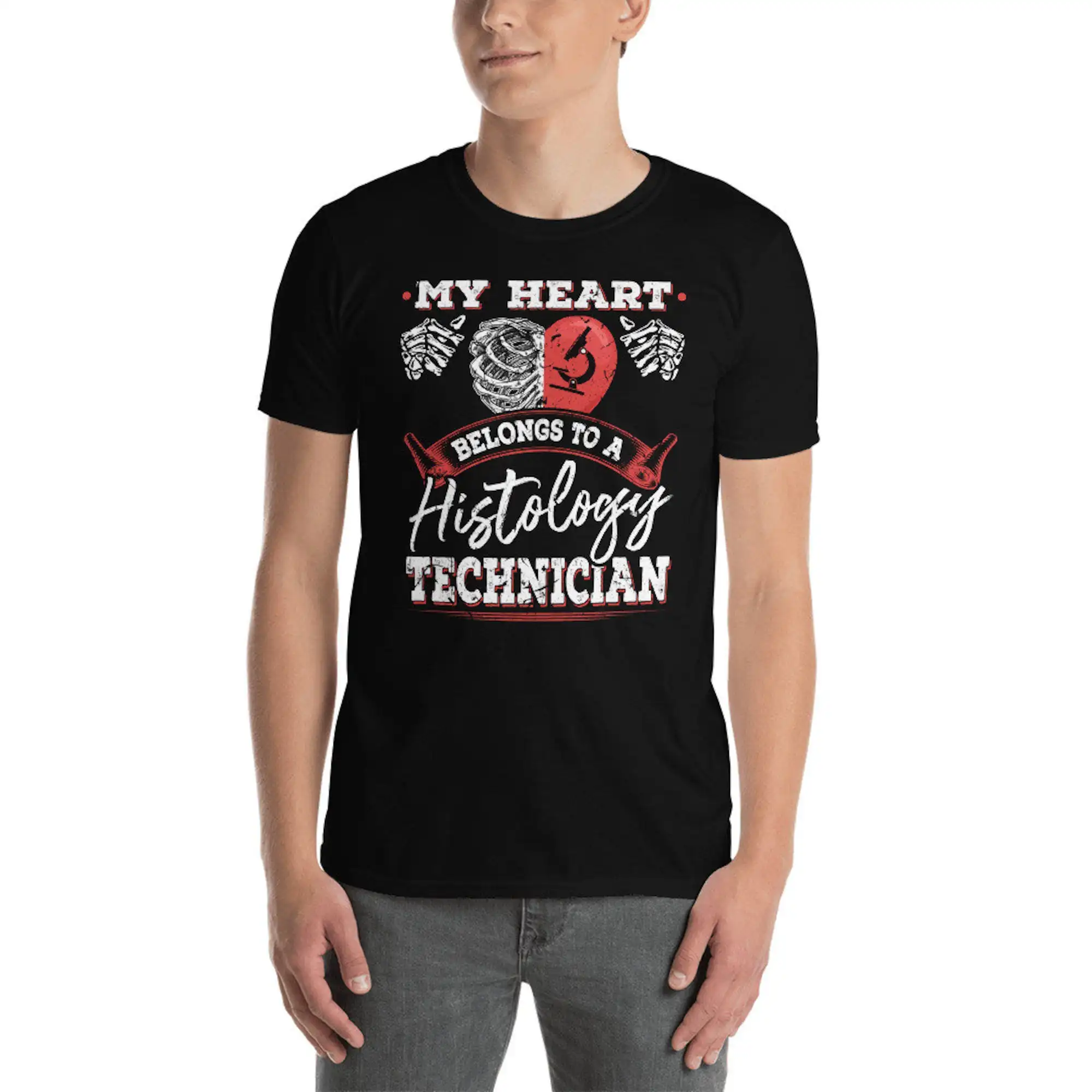 My Heart Belongs To A Histology Technician Lab Tech Technician Histologist Unisex T-Shirt