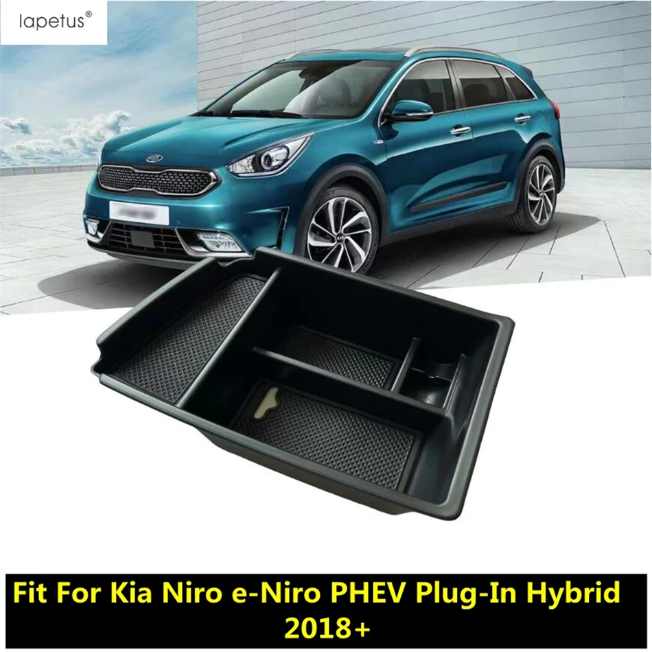 

Car Central Control Armrest Storage Box Container Tray Interior Accessories For Kia Niro e-Niro PHEV Plug-In Hybrid 2018 - 2021