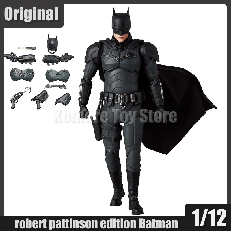 

original Mafex Dc New Batman Movie Twilight Male anime figure 1/12 Robert Pattinson Version Batman action figurine statue Toys