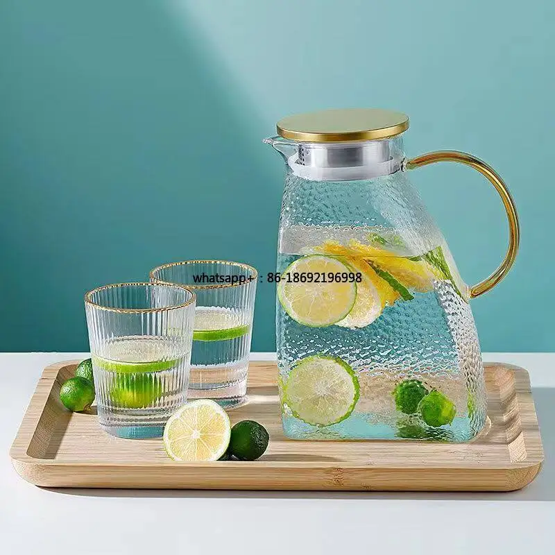 Refrigerator Special Cold Kettle Household High Temperature Resistant Large Capacity Cold Kettle Flower Teapot High Borosilicat