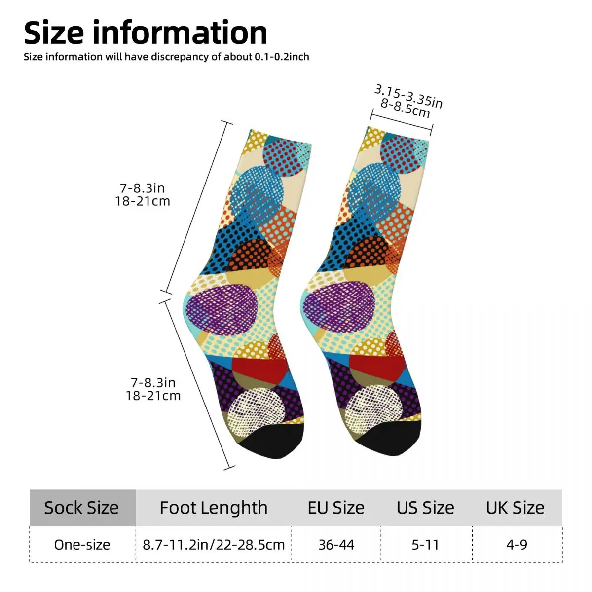 Hip Hop Retro Classic Polka Dot Pattern Crazy Men's Socks Unisex Street Style Pattern Printed Novelty Crew Sock Boys Gift