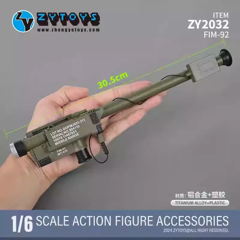 

ZYTOYS ZY2032 FIM-92 1/6, боевое оружие для солдат, противолетная ракета 30,5 см, пластиковая модель, игрушка, подходит для 12 дюймов, экшн-фигурка в наличии