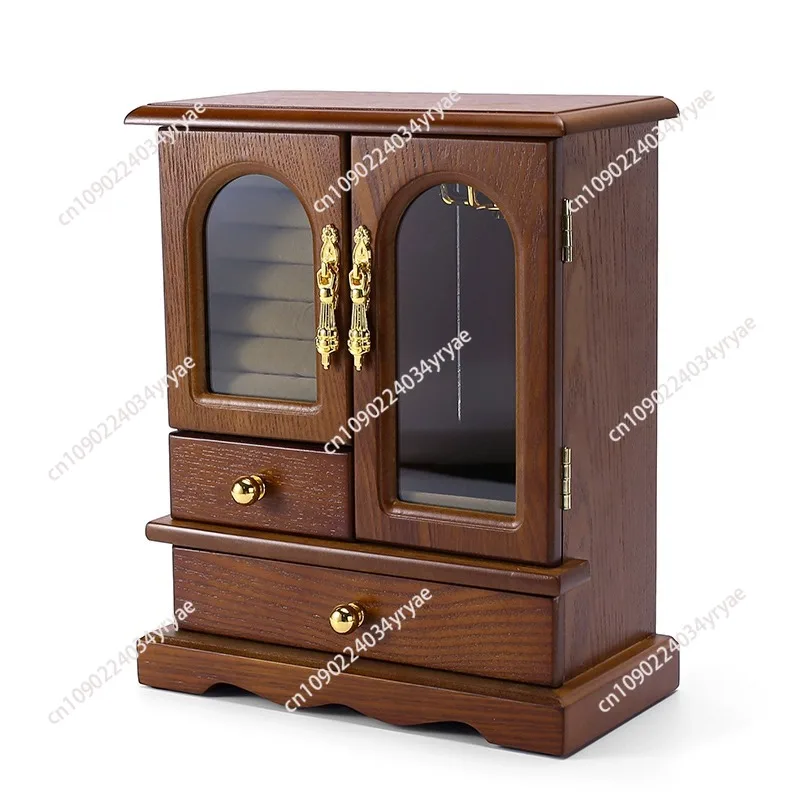 

Household solid wood retro exquisite jewelry box storage box wooden box