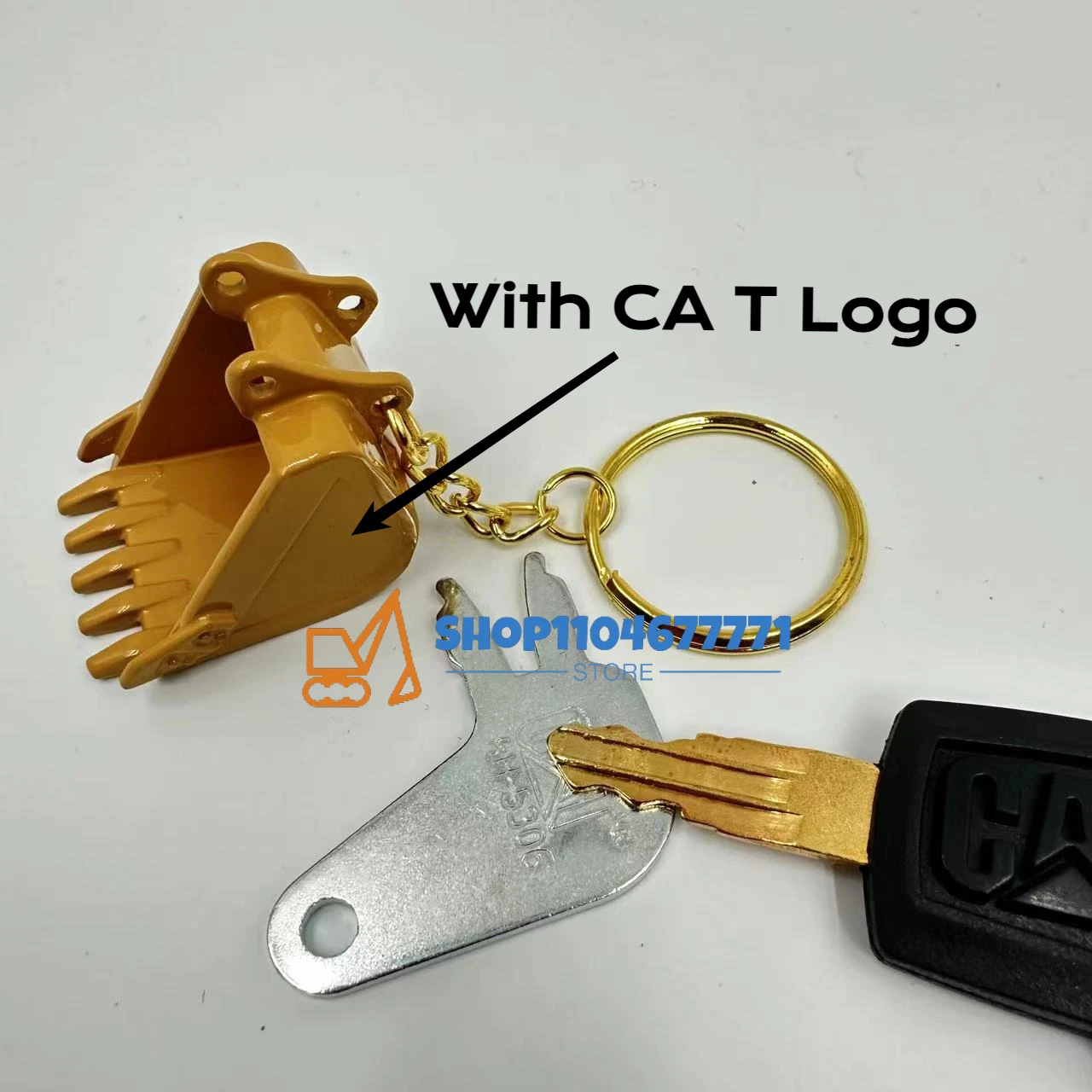 5P8500 8H5306 Excavator Heavy Equipment Keychain Ignition Key with Bottle opener/Bucket Key Chain F0002