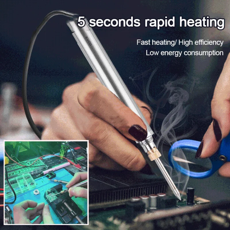 Lithium electric soldering iron pen Charging USB DIY low voltage soldering iron welding pen Poly head Horseshoe knife header