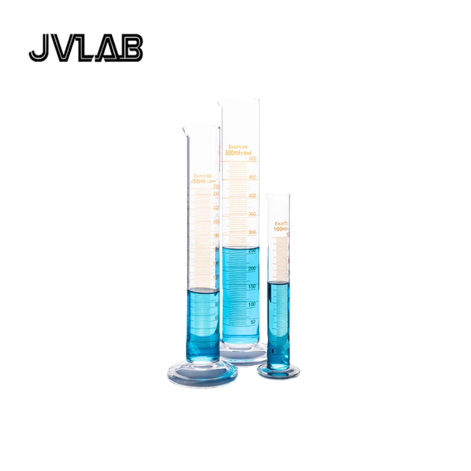 1000ml Borosilicate Glass Graduated Cylinder Precision Calibrated Chemistry Lab Equipment Hexagonal Base Non-Tip Design School