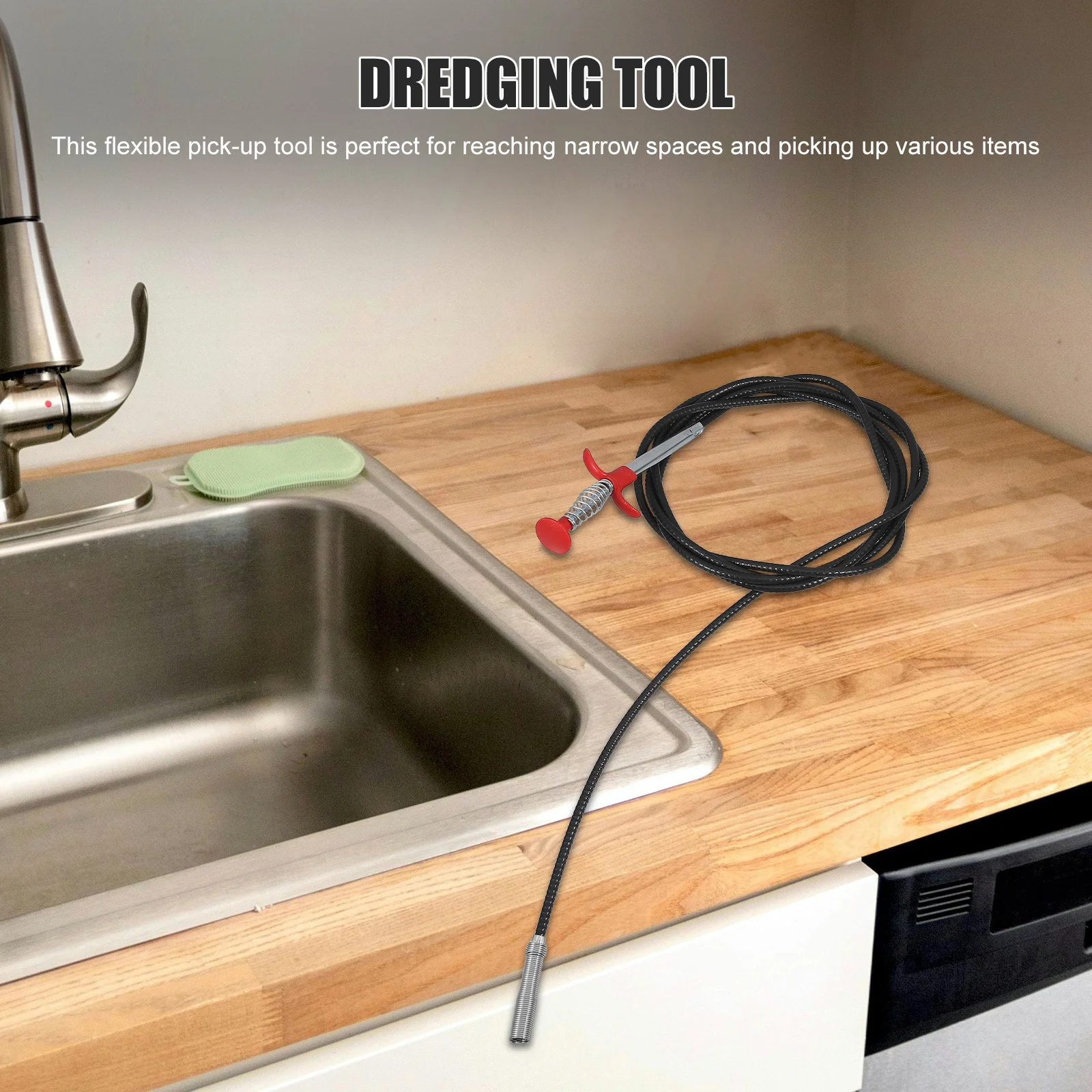 

4pcs Flexible Claw Grabber Tool For Drain Cleaning, Hair Clog Remover, Sink Sewer Dredging Tool, Pipeline Cleaning Claw