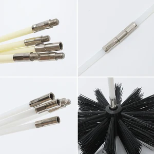 Schornsteinpinselzubehör, 100/150/200 mm Pinselkopf, 400/570 mm Stange, sechseckige Stange, Reinigungswerkzeuge 8 Hauptverkaufsbürsten saubere Schornsteine - №7