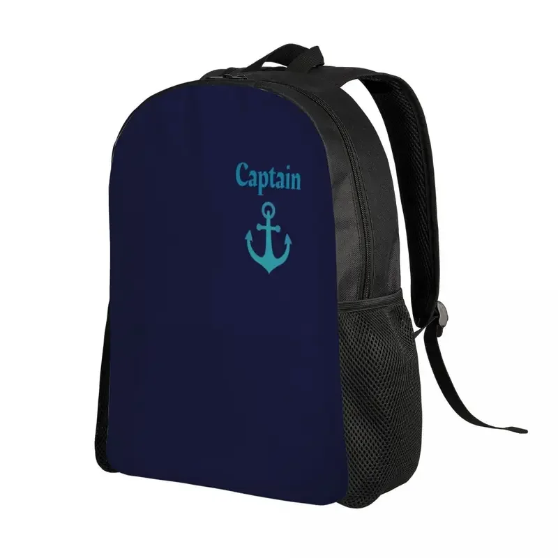 Łódź Kapitan Kotwica Plecak podróżny Kobiety Mężczyźni Szkoła Laptop Bookbag Sailor Nautical Adventure College Student Torby na co dzień