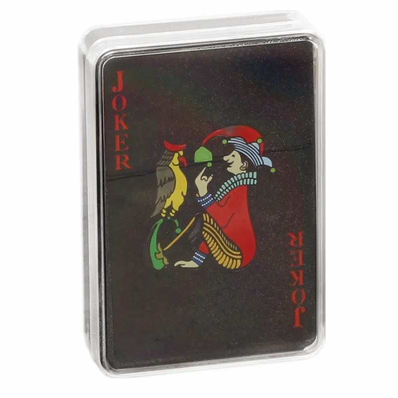 

Цветные черные игральные карты, игральные карты с коробкой из ПВХ, пластиковые искусственные костюмы, Волшебная детская игра, коллекция подарков