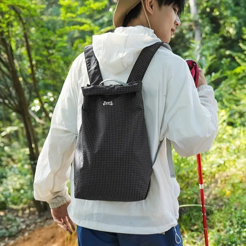 Lightweight Drawstring Backpack Large Capacity Sports Outdoor Casual Unisex Commuting Travel Casual Backpack Nylon Material