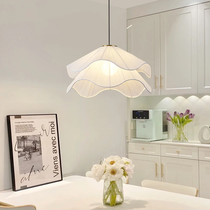 White Multi-layer LED Pendant Light Modern Nordic Pendant Lamps for Dining Room Bedroom Study Creative Indoor Lighting Fixture