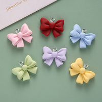 10pcs Cute Bowknot Resin Pendant Macaron Butterfly Knot Charms For Jewelry Making Accessories DIY Earrings Necklace Keychain