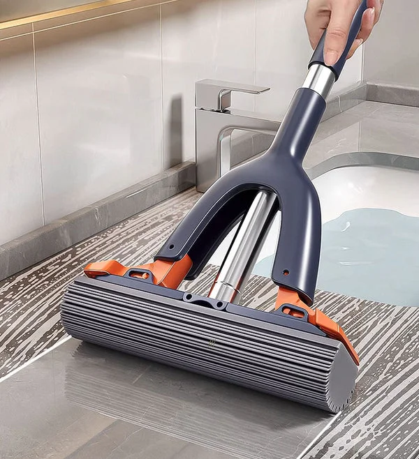 Leave-in portable self-squeezing short mini mop portable mini mop bathroom kitchen table glass and car window