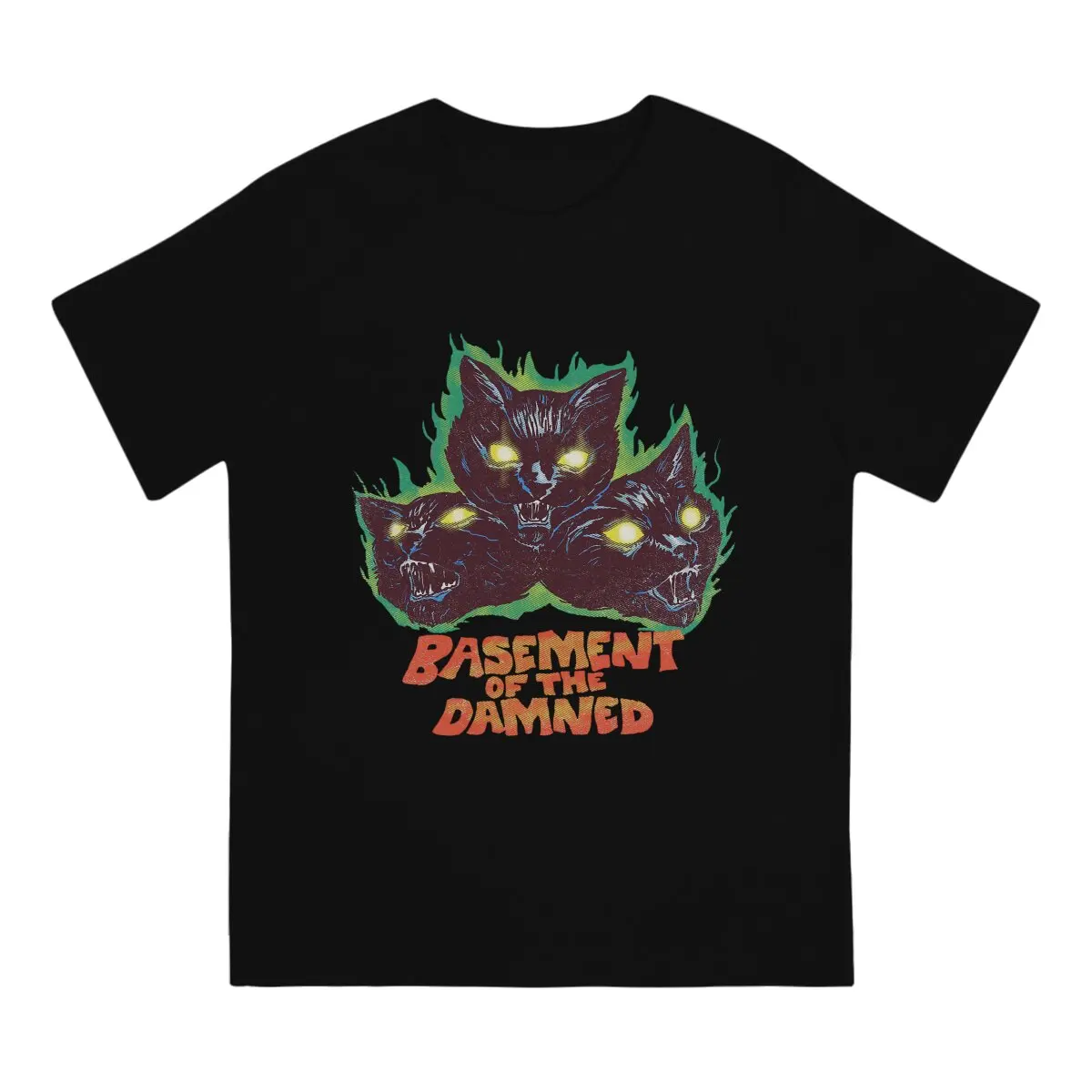 Basement of The Damned Classic Men TShirt Cat Lover O Neck Short Sleeve Polyester T Shirt Funny Gift Idea