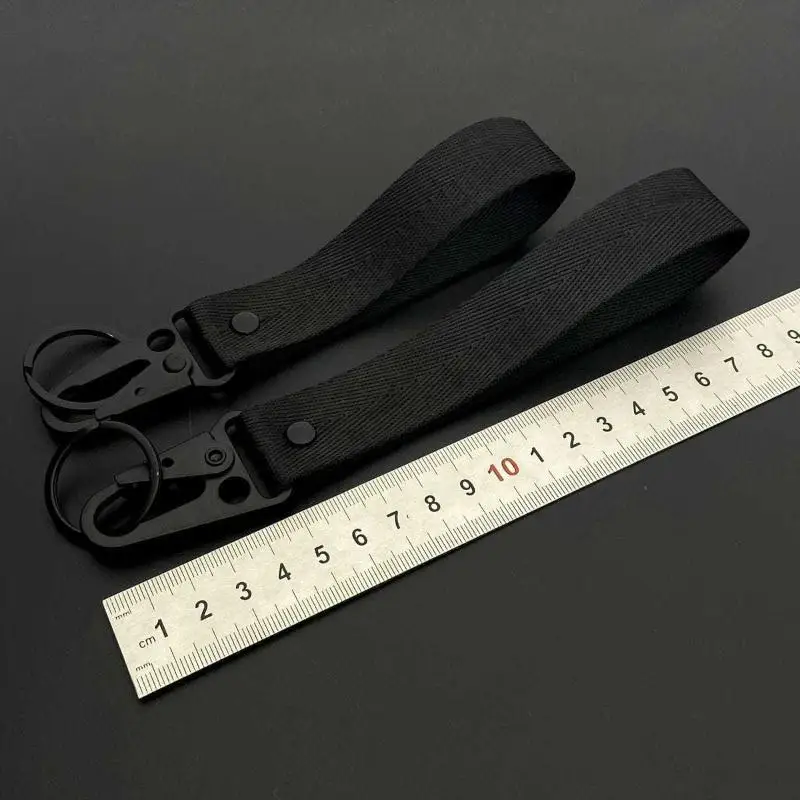Schlüsselanhänger aus Nylon-Gurtband, robuste Handgelenkschlaufe, bunter universeller Schlüsselhalter für Auto, Handy, Ausweis. – Detail 4