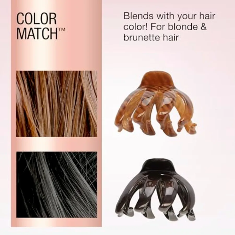 مشابك مخلب الفك للنساء مع إكسسوارات شعر آمنة وأنيقة للارتداء اليومي أنيقة باللون الأسود والسلحفاة د