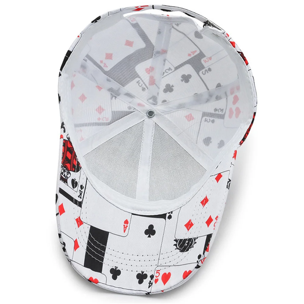 Summer Autumn Unisex Trend Print Poker Chain Letter Element Baseball Cap for Men Women Street Outdoor Hip Hop Snapback Hat q252
