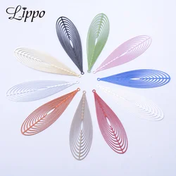 30pcs AB4307 55*16mm Brass Painted Long Waterdrop Charms DIY Jewelry Earring Findings