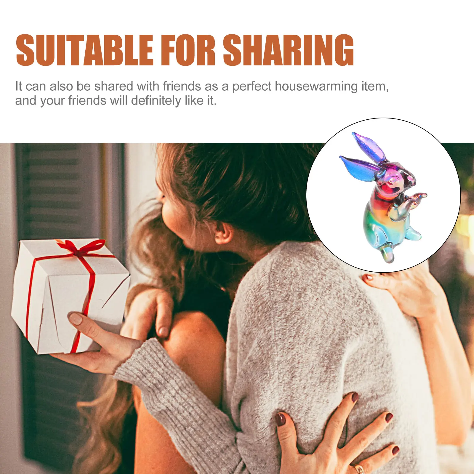 

Crystal Bunny Zodiac Rabbit Decor Elegant Crystal Material Lovely Design Desk Garden Balcony Decoration Desk Decor